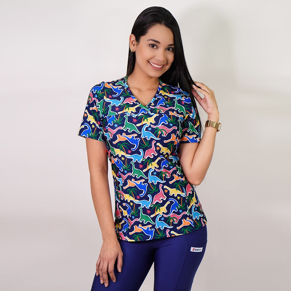 Top Elasticado Muchos Dinos