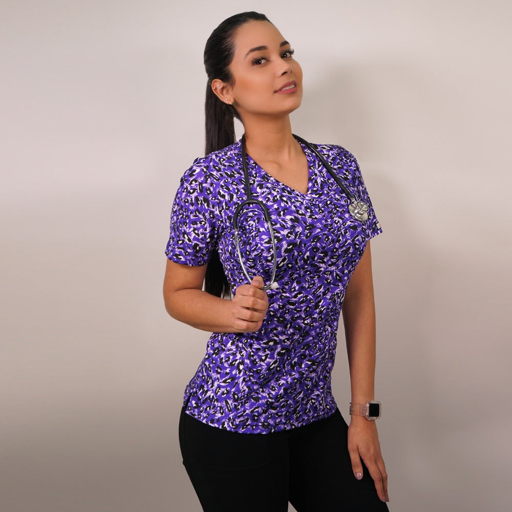 Top Elasticado Violeta Print