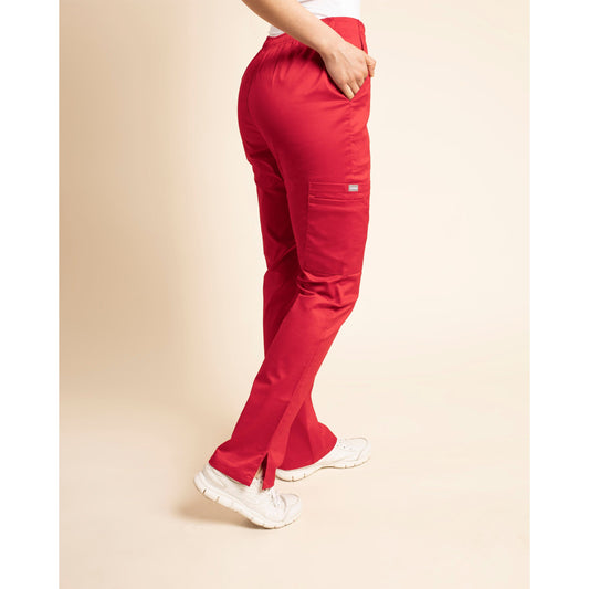 PANTALON MUJER WORK ROJO