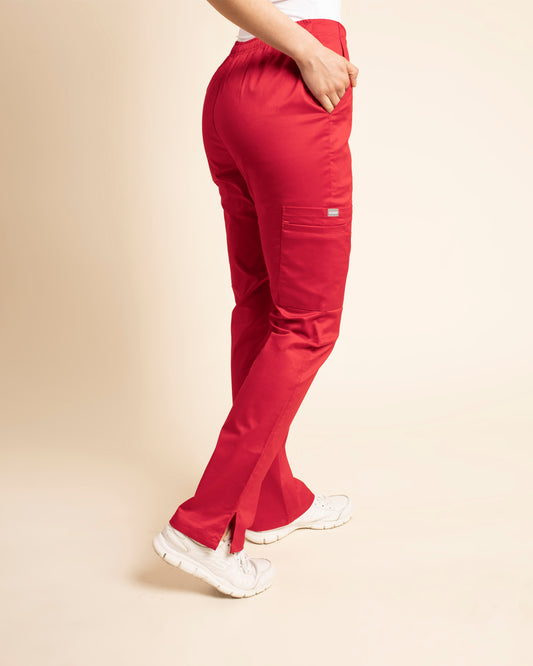 PANTALÓN MUJER WORK ROJO