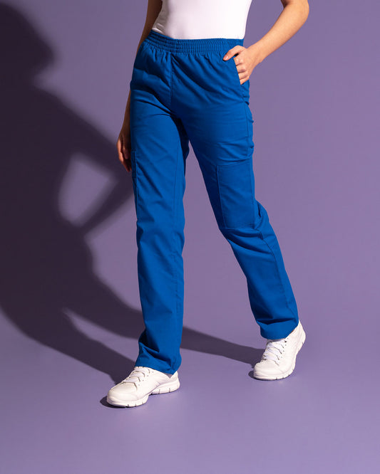 PANTALÓN MUJER BASIC AZUL REY